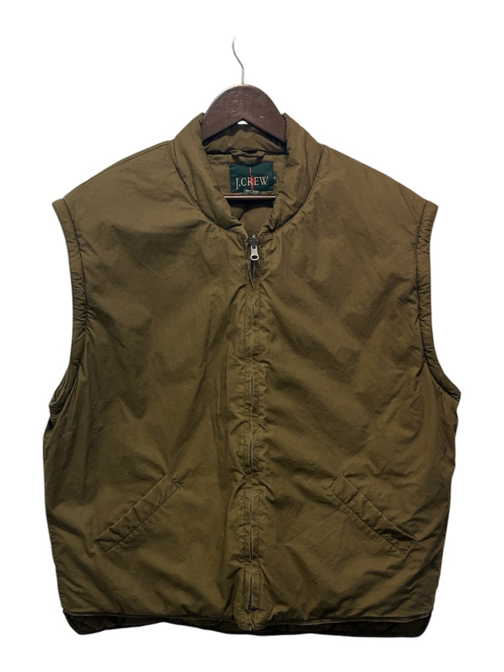 Vintage J. Crew Oarsman Tag Bomber Puffer Jacket Detachable Sleeve Down Gorpcore - Picture 2 of 7